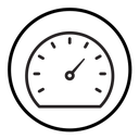 Car speedometer icon
