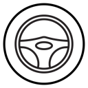 Car Steering wheel icon