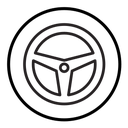 Car Steering wheel icon