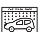 Car wash shop icon
