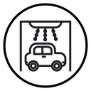 Car wash shop icon