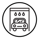 Car wash shop icon
