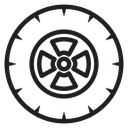 Car wheel icon