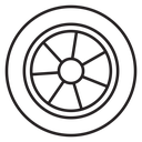 Car wheel icon
