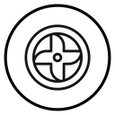 Car wheel icon