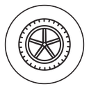 Car wheel icon
