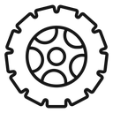 Car wheel icon