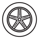 Car wheel icon
