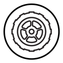 Car wheel icon