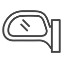 Car wing mirror icon