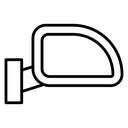 Car wing mirror icon