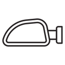 Car wing mirror icon