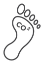 Carbon footprint icon