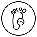Carbon footprint icon