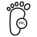 Carbon footprint icon