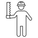 Carpenter Worker Saw icon