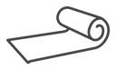 Carpet roll Black Outline icon