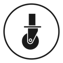 Cart trolley wheel icon