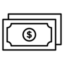 Cash Dollar Banknote Stack icon