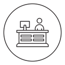 Cashier table icon