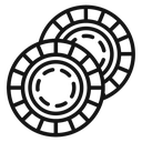 Casino Chips Overlapping Pair icon
