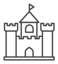 Castle Black Outline icon
