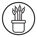 Cattails in pot icon