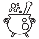 Cauldron Black Outline icon