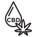 CBD oil drop icon