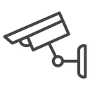 CCTV Wall Camera Black Outline icon