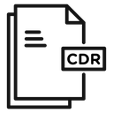 CDR file Black Outline icon