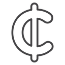 Cedi sign icon