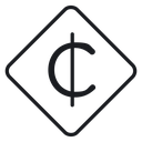 Cedi sign icon