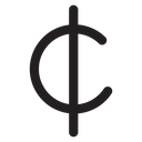 Cedi sign icon