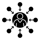 Centric consumer Black Outline icon
