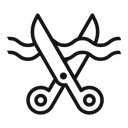 Ceremony Scissors cutting ribbon icon
