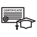 Certification diploma icon