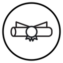 Certification diploma icon