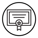 Certification diploma icon