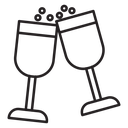 Champagne glass icon