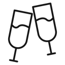 Champagne glass icon
