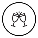 Champagne glasses icon