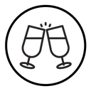 Champagne toast icon