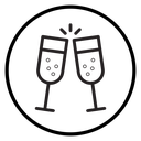 Champagne toast icon