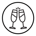 Champagne toast icon
