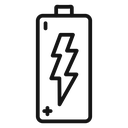Charging battery Black Outline icon