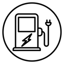 Charging Station Circle Badge icon