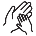 Charity for children icon