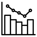 Chart Black Outline icon