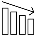 Chart Arrow Down Decline icon